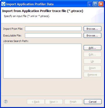 Importing Application Profiler data