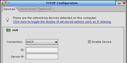 Network configuration